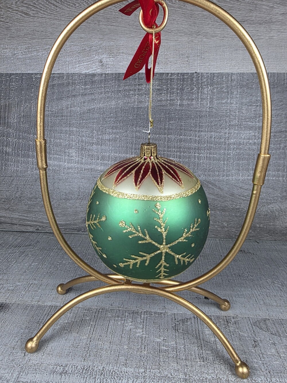 2003 Waterford Holiday Heirlooms Winter Ball Christmas Glass Ornament g77d1